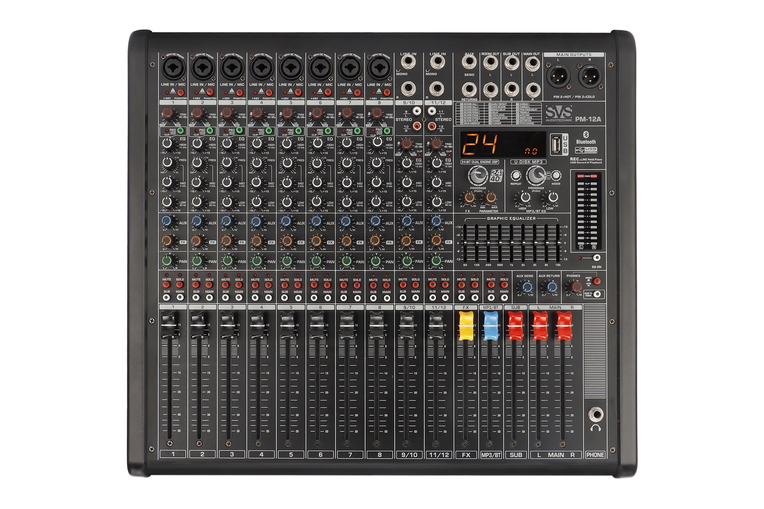 SVS Audiotechnik mixers PM-12A Активный аналоговый микшерный пульт, 12-канальный в Чайковском